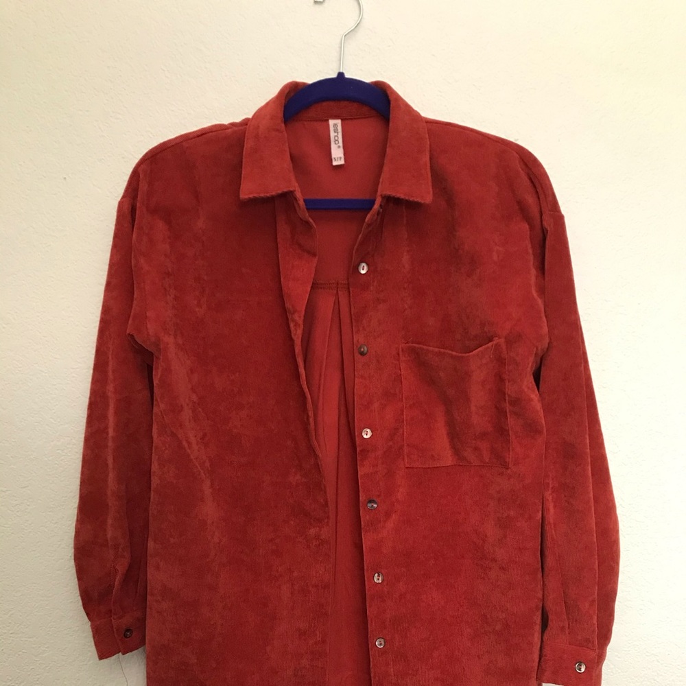 Women’s Corduroy tunic-length shirt